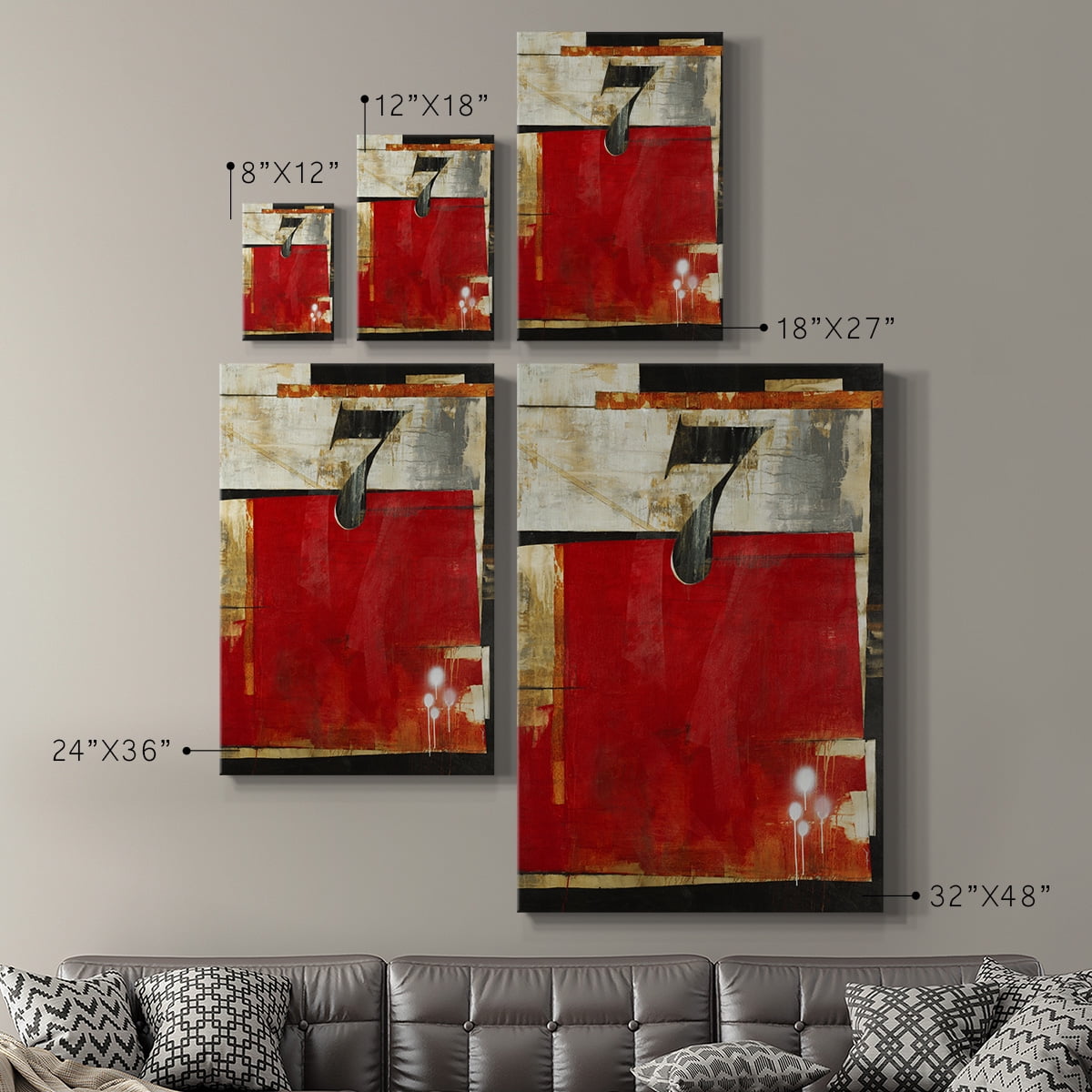 Lucky No. 7 Premium Gallery Wrapped Canvas - Ready to Hang