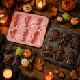 thumbnail image 6 of Halloween Shape Chocolate Baking Cake Mold, Silicone Non-Stick Pan for Muffin Cupcake & Jelly, Spooky Skull Pumpkin Ghost Design for Party Dessert, 6 of 7