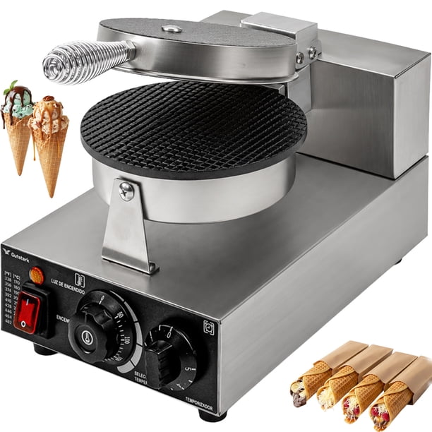 Maquina para Hacer Marquesitas GUTSTARK Individual Temperatura Ajustable Conos Barquillos Maquina industrial Plancha para Marquesitas