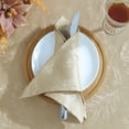 thumbnail image 4 of Elrene Home Fashions Elegant Woven Leaves Jacquard Damask Napkin, Set of 8, Taupe, 17" x 17", 4 of 5