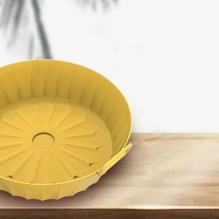 

Air Fryer Silicone Baking Tray Pot Soft and Flexible Tray with Handle for Air Fryer Steamer Oven
