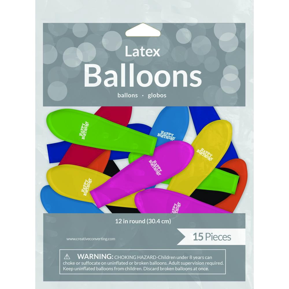 180/Case Bulk Assorted Happy Birthday Balloons