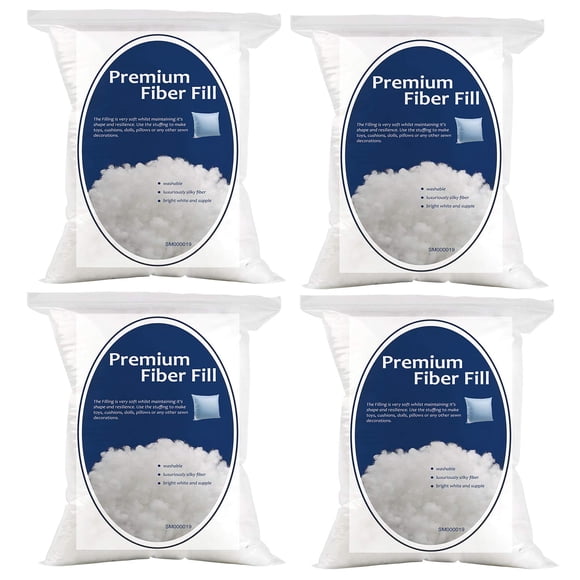 Bupete Relleno de fibra de poliéster de 600 g/21 oz Relleno de fibra premium Relleno de pelusa Relleno de fibra de alta resistencia para manualidades de animales de peluche Relleno de almohadas Rellen