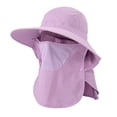 thumbnail image 2 of Fishing Hat for Men and Women - Outdoor Wide Brim Sun Hat with Face Cover and Neck Flap for Summer Hiking, Beach, Garden, and Camping - Packable Outdoor Sun Hat (Purple-C), 2 of 4