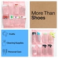 thumbnail image 6 of GORILLA GRIP 24 Pocket Over the Door Shoe Organizer, Mesh Pockets, Up to 40 Pounds, Hang on Doors, Light Pink, 6 of 9