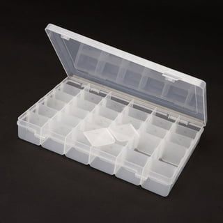 Storage Box Hard Plastic Adjustable Compartment Slot Plastic Craft  Organizer