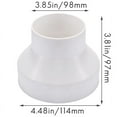 thumbnail image 3 of Ventilation Pipe Reducer Adapter Pipe Air Duct Adapter Pipe Connector for Inline Ventilation System(110-100mm), 3 of 6
