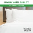 thumbnail image 6 of DISEN Bamboo Cotton Waterproof Pillow Protector, Breathable Pillow Cover, Cooling Pillow Case Protector with Zipper, Super Soft Pillow Case Cover with Zipper (2 Packs, Queen 20"x30", White), 6 of 8