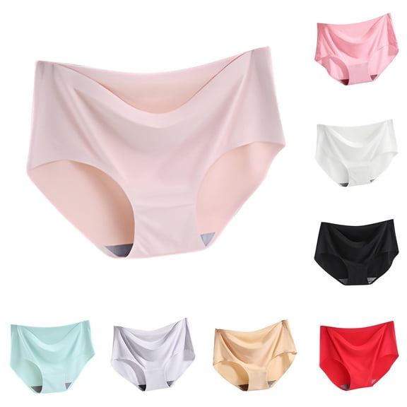 Swuxness Women's Breathable Stretch Brief Solid Color Soft Comfortable Lightweight Daily Wear Plus Size Panties