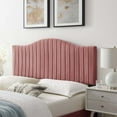 thumbnail image 2 of Tufted Headboard, Full Queen Size, Velvet, Pink, Modern Contemporary Urban Design, Bedroom Master Guest Suite, 2 of 10