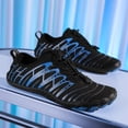 thumbnail image 3 of ChiVerve Hiking Barefoot Shoes for Women Men Breathable & Non-Slip Athletic Footwear Wide Toe Water Shoes, Designed for Walking & Running & Swimming | Black Blue, 7 Men, 3 of 9