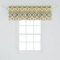 thumbnail image 2 of Ambesonne Ethnic Window Valance, Chevron Waves Tribal, 54" X 18", Yellow Black and White, 2 of 3