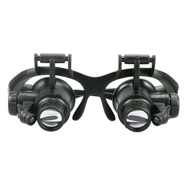 Eigraketly Diadema Luz LED Gafas Lupa 10X 15X 20X 25X Relojero Joyeria Lente optica Lupa de vidrio Kits y herramientas de reparacion de relojes Eigraketly GJ0367 00B Bodega Aurrera en linea