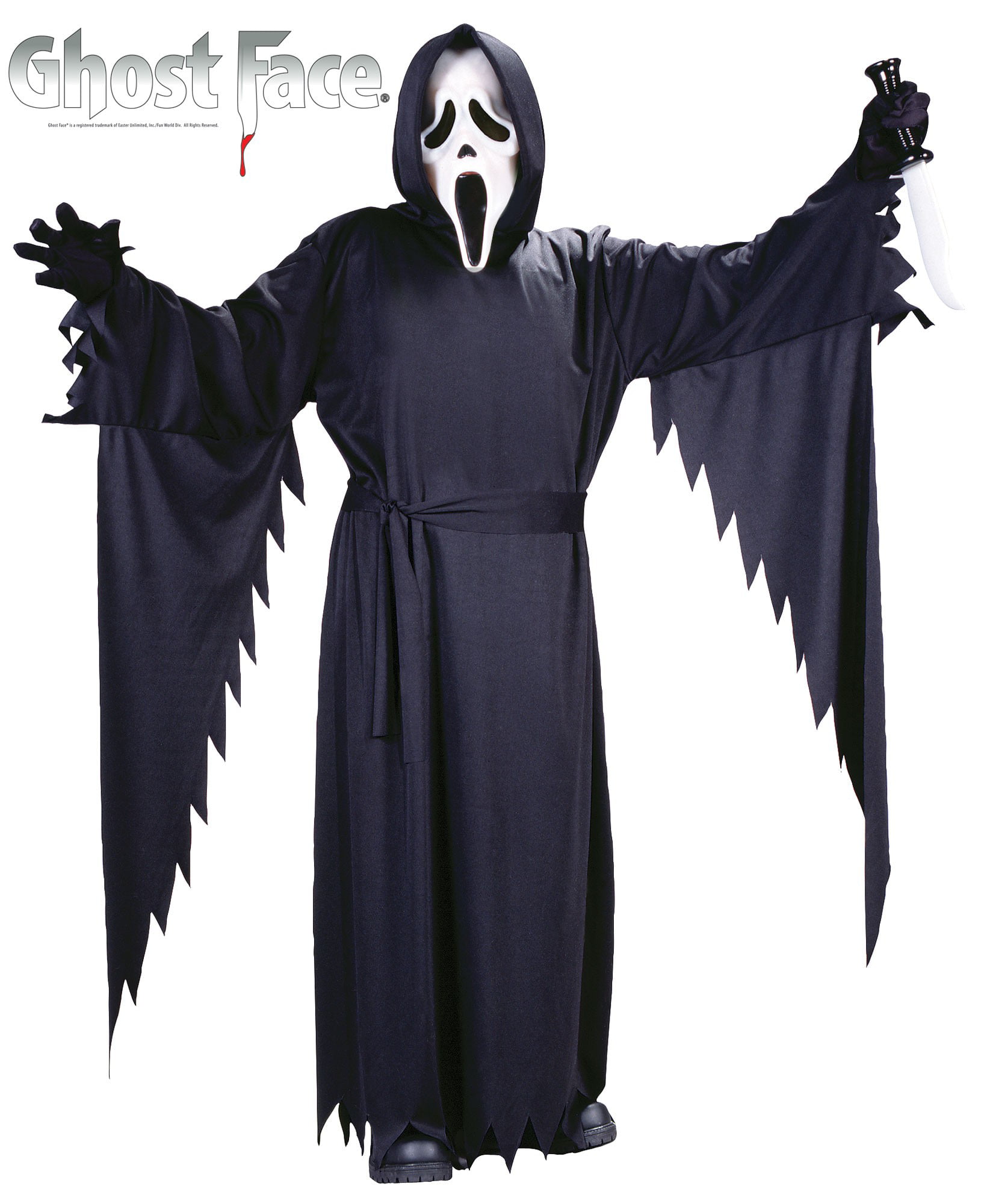 Teen Classic Scream 4 Ghost Face Costume Robe Mask Horror Halloween ...