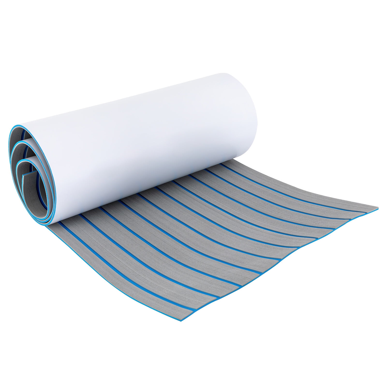 Boat Flooring EVA Foam Decking Sheet Faux Teak Marine Mat Marine Carpet Cooler Tops Seating Non-Slip Self-Adhesive Flooring Material for Motorboat RV Yacht Kayak Swimming Pool 95" x 24"