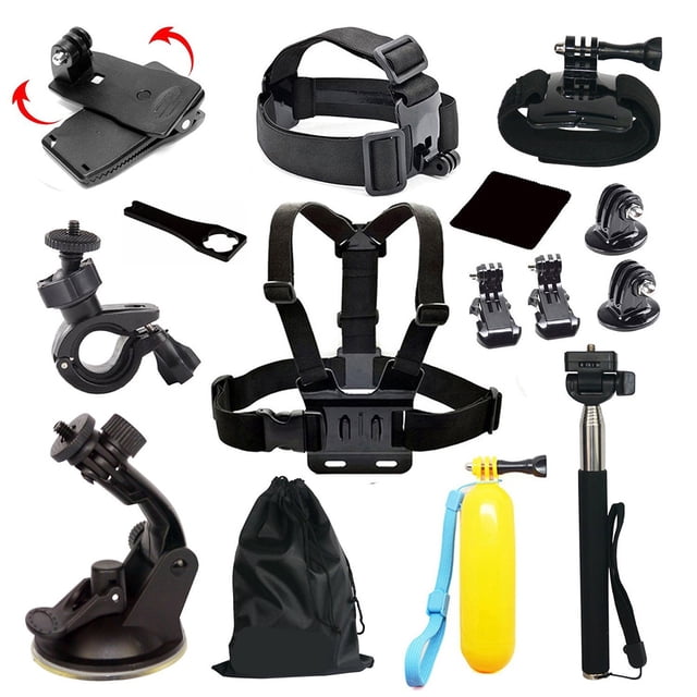 Kit de accesorios de cámara deportiva al aire libre 15 en 1 para cámara GoPro Hero 4