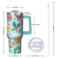 thumbnail image 2 of 40oz Christmas Tree Tumbler with Lid and Straw Leak Proof Stainless Steel Cup Holiday Presents Gifts, 2 of 4