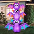 thumbnail image 2 of Occasions 6’ Inflatable Bat Stack – Halloween Outdoor Decoration, 2 of 7