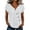 White, variant on hoksml Women's Casual Short Sleeve Button Blouse, V-Neck Cotton Loose Fit Top Solid Color Summer Shirt