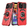 thumbnail image 1 of Kaleidio Case For iPhone 14 Pro (6.1") [Robotic Hybrid] Rugged Shockproof [Ring Stand] Magnetic Armor Impact Cover [Red/Black], 1 of 6