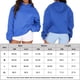 thumbnail image 2 of Sudadera Jersey básico informal con hombros caídos para mujer, jersey de talla grande, atuendo diario sencillo Ygjytge Azul T XL para Mujer, 2 of 5