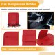 thumbnail image 5 of Clip para gafas de sol de coche Unique Bargains, soporte universal para gafas de sol del parasol del coche, cuero rojo 15.7x11.7cm 1 Pcs, 5 of 7