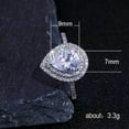 thumbnail image 2 of K-KED 925 Silver Women Fashion Wedding Ring Cubic Zircon Delicate Jewelry Sz 5-10-9, 2 of 8