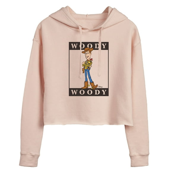 Toy Story 4 - Type Block Woody - Juniors Cropped Pullover Hoodie