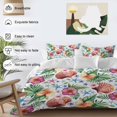 thumbnail image 3 of King 4 Piece Bedding Set Summer Flower Ocean Shell Starfish Soft Breathable Duvet Cover and Pillowcase, Purple Orange Floral Duvet Cover Set Bed Sheets for Bedroom Dormitory Guest Room, 3 of 9