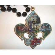 Fleur De Lis New Orleans Necklace Mardi Gras Bead Beads