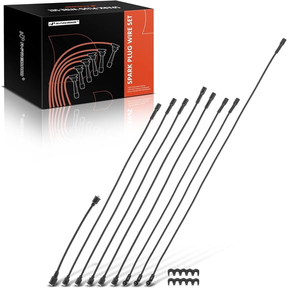 A-Premium Ignition Spark Plug Wires Set of 9 Compatible with International Harvester 100 150 200 1010 1110 1210 1310 1000C 1100D M1100 MA1200 Scout II Travelall