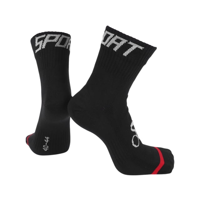 Calcetines de ciclismo absorbentes de sudor, anti-fricción l Calcetines de bicicleta al aire libre negros unisex 1 par letra