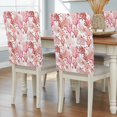 thumbnail image 2 of Ocean Red Corals Chair Covers Set of 1 Summer Nautical Watercolor Sea Starfish Fish Chair Back Covers Stretch Removable Washable Slipcovers Protector for Dining Room Kitchen Party Decor, 2 of 9