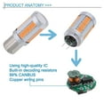 thumbnail image 6 of 1157 33-SMD LED Tail Brake Stop Reverse Parking Turn Signal Light Bulbs Amber, 6 of 9