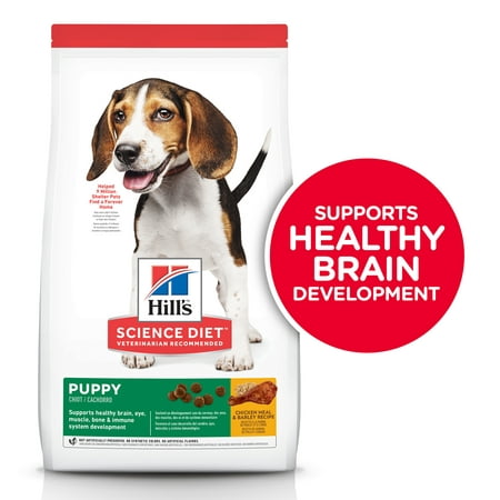 Hill's Science Diet Puppy Chicken Meal & Barley Recipe Dry Dog Food, 30 lb (Best Diet For Golden Retriever Puppies)