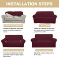 thumbnail image 2 of Sanmadrola 100% Waterproof Sofa Cover Non Slip Couch Cover Stretch Slipcover Leakproof Couch Protector for Kids Dogs Cats Pets, Wine Red, Loveseat, 2 of 11