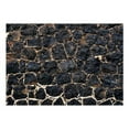 thumbnail image 2 of Tiptophomedecor Peel and Stick Wallpaper Wall Mural - Big Black Stacked Stone Wall - Removable Wall Decals, 2 of 3