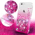 thumbnail image 2 of Compatible for Apple iPhone 8 Case, iPhone 7 Case, with [Temper Glass Screen Protector] SOGA Diamond Glitter Liquid Quicksand Cover Cute Girl Women Phone Case [Cear/Pink], 2 of 5