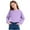 Purple, variant on BLVB Girls Sweatshirt Crop Tops for Teens Kids Cropped Crewneck Pullover Long Sleeve Shirts for 3-14 Years