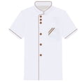 thumbnail image 1 of ENJOYW Unisex Short Long Sleeve Chef Jacket Coat Hotel Kitchen Service Uniform Workwear Chef Coat, 1 of 7