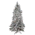 thumbnail image 2 of Northlight Real Touch™ Pre-Lit Artificial Flocked Dunton Spruce Slim Christmas Tree - 6.5' - Multi, 2 of 8