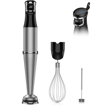 Immersion Blender Handheld 1100W 3 in 1 Corded Stick Hand Blenders for Kitchen with Trigger Speed Control, with Whisk, Milk Frother Attachemnts, Perfect Emulsifier for Soup, Smoothie, Puree C80
