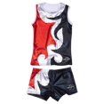 thumbnail image 2 of O3CHSET063 - Obersee Cheer Dance Tank and Shorts Set - Mia Red, 2 of 3