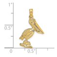 thumbnail image 3 of Diamond2Deal 14K Yellow Gold 3-D Standing Pelican with Moveable Mouth Pendant for Women, 3 of 4