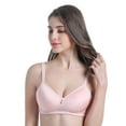 thumbnail image 4 of BIMEI Mastectomy Bra with Molded Foam Cups,T Shirt Bra for Women, Everyday Pocketed Seamless Wire Free Bra, Smoothing for No-Show Lines,Pink,42B, 4 of 9