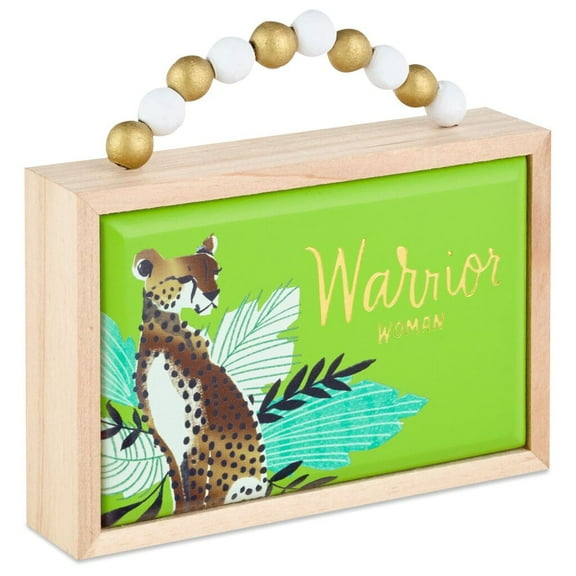 Hallmark Warrior Woman Wood Quote Sign New
