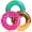 Donut, variant on Yanxiao Swimming Ring Pool Floats Inflatable Swim Tube Raft (3 pack) with Summer Fruits Painting, Pool Toys for Swimming Pool Party Decorations