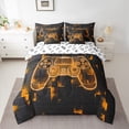 thumbnail image 2 of jejeloiu Console Gaming Gamer 7-Piece Twin Bedding Sets,Modern Video Game Bedding Comforter Set,Orange Neon Gamepad Sheet Sets For Boys,Breathable Home Decor Reversible, 2 of 8