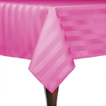 

Ultimate Textile (5 Pack) Satin-Stripe 60 x 90-Inch Rectangular Tablecloth - for Wedding and Catering Hotel or Home Dining use Watermelon
