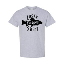 Inktastic Lucky Fishing Shirt Fish T-Shirt